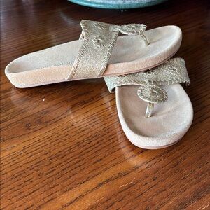 Jack Rogers Sandals Size 8.5. Like new. Gold. Comfort footbed